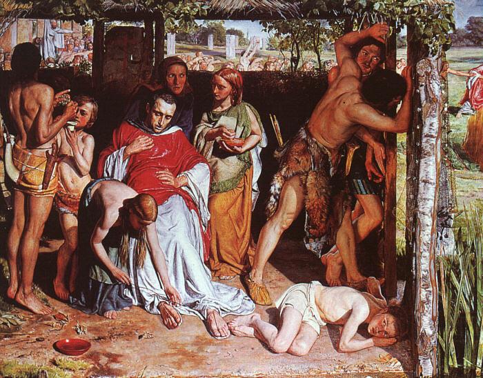 A Converted British Family Sheltering a Christian Missionary from the Persecution of the Druids, William Holman Hunt